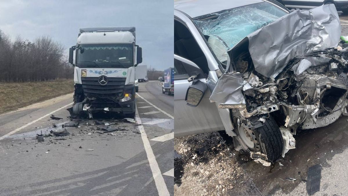 Accident pe traseul Chișinău – Ungheni. O persoană a murit, după ce o mașină și un camion s-au ciocnit