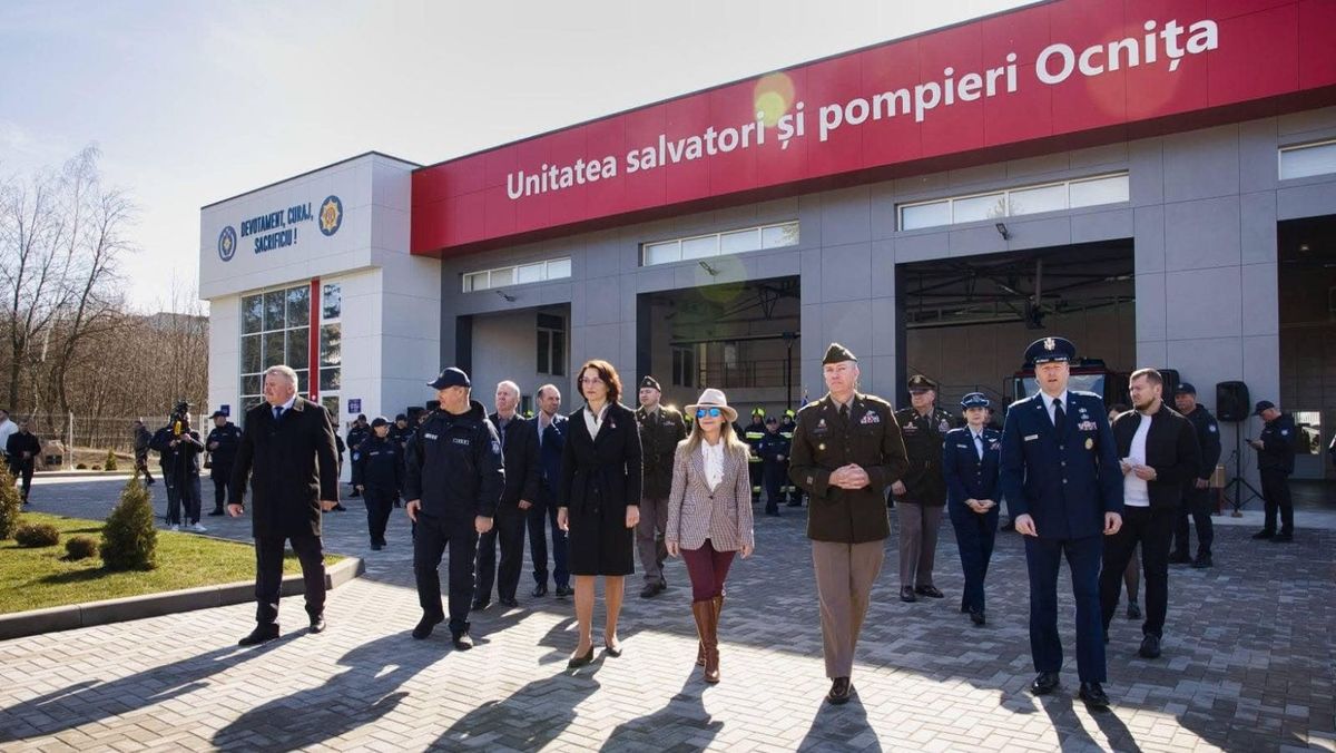 La Ocnița a fost inaugurată o nouă remiză de salvatori și pompieri, construită cu ajutorul Statelor Unite