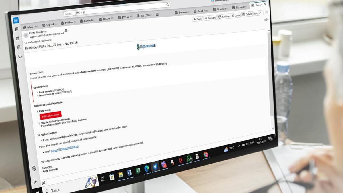 Poșta Moldovei avertizează asupra atacurilor de tip phishing: „Escrocii pot obține acces la conturile bancare”