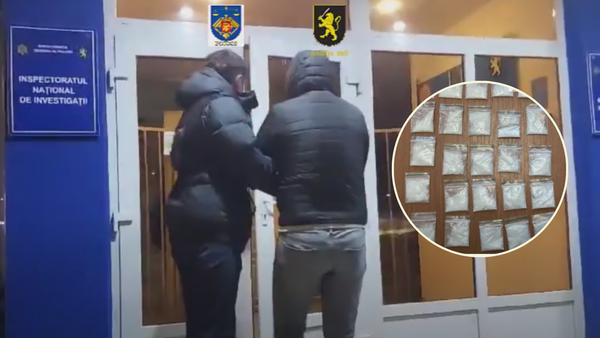 Un tânăr, reținut în flagrant în timp ce vindea cocaină pe străzile din Chișinău